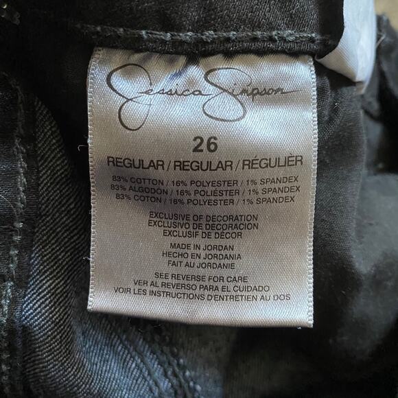 Jessica Simpson Forever Skinny Black Denim Jeans- size 26 - Picture 5 of 5